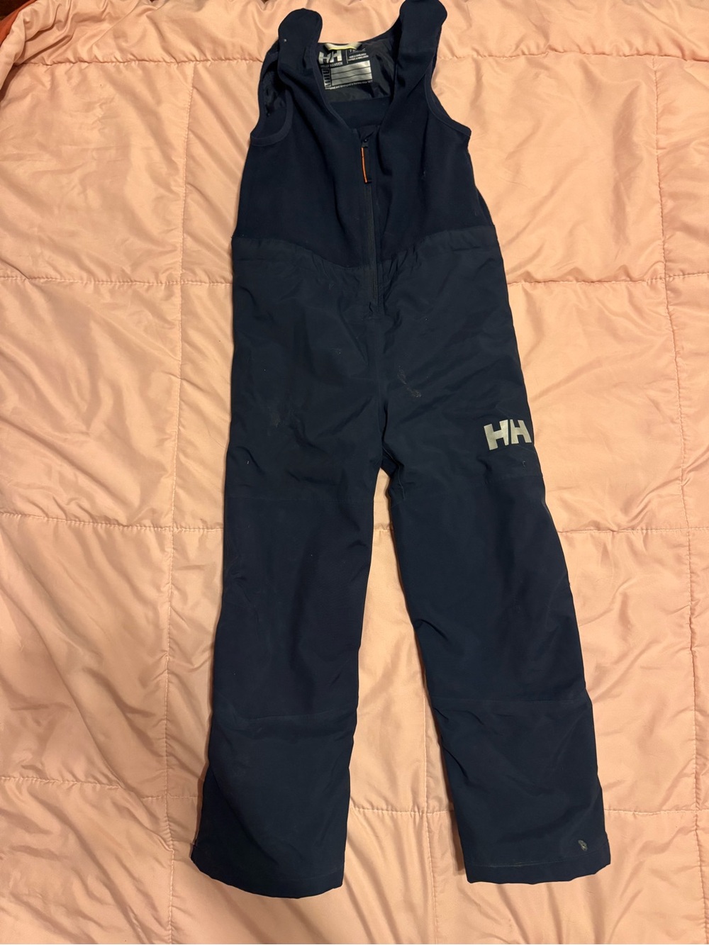 Helly Hansen Vertical Navy Blue Snow Bib Overalls size 8
